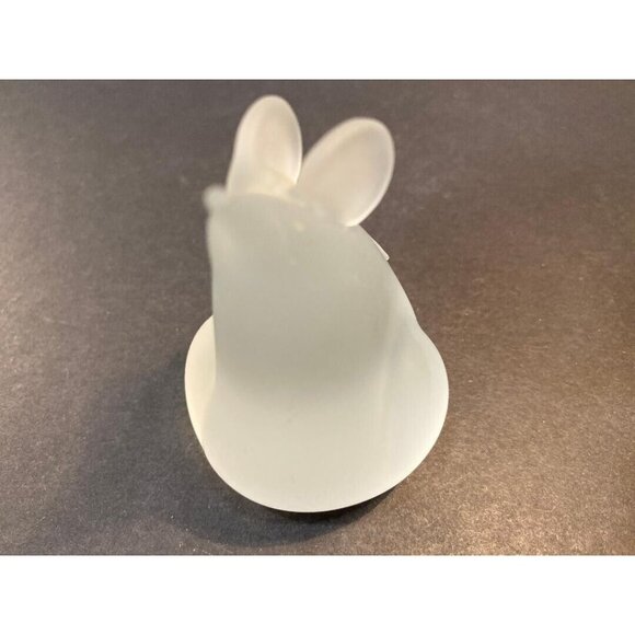 Mouse Paperweight Figurine Satin Frosted Art Glass Modernist - Picture 10 of 11